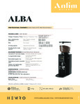 Alba_Espresso_Grinder Spec Sheet Alba_Espresso_Grinder Spec Sheet