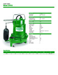 Ashland SPV33 Sump Pump Spec Sheet Ashland SPV33 Sump Pump Spec Sheet