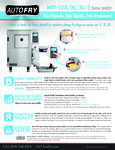 AutoFry MTI-10X 2.75 Gallon Automatic Ventless Fryer Spec Sheet