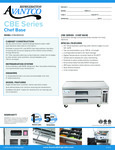 Avantco CBE-52-HC 52 2 Drawer Refrigerated Chef Base Specsheet Avantco CBE-52-HC 52 2 Drawer Refrigerated Chef Base Specsheet