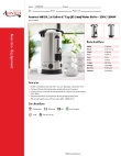 Avantco Equipment CF-WBD100-AK Specsheet