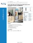 Avantco Refrigeration 178GDC15HCW Specsheet Avantco Refrigeration 178GDC15HCW Specsheet