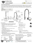 FAUCET PRERN WALL 8" 44"H 18"RSR 1.15GPM INSTL KIT spec sheet FAUCET PRERN WALL 8" 44"H 18"RSR 1.15GPM INSTL KIT spec sheet