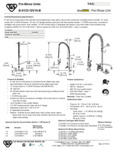 FAUCET PRERN WALL 8"C 6"WALL BRACKET LVR 1.15 GPM spec sheet