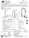 FAUCET PRERN WALL 8" 44"H 18"RSR 1.15GPM INSTL KIT spec sheet