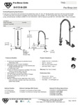 FAUCET PRERN WALL 8"C 22"RSR 44"H 1.15 GPM spec sheet