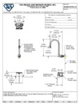 FAUCET WALL MT SNGL 8" GNECK DBL PEDAL 1.5 GPM FAUCET WALL MT SNGL 8" GNECK DBL PEDAL 1.5 GPM