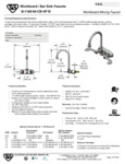 FAUCET WALL WORKBOARD 4" C GNECK WB HNDL 1.0 GPM spec sheet FAUCET WALL WORKBOARD 4" C GNECK WB HNDL 1.0 GPM spec sheet