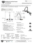 FAUCET WALL WORKBOARD 8" C GNECK WB HNDL 2.2 GPM spec sheet FAUCET WALL WORKBOARD 8" C GNECK WB HNDL 2.2 GPM spec sheet