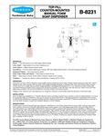 Bobrick 8231 spec sheet Bobrick 8231 spec sheet
