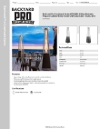 Backyard Pro Courtyard Series PH08-A(BLK) Specsheet