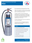 BADGER Extra Water Stored Pressure Extinguisher Specsheet BADGER Extra Water Stored Pressure Extinguisher Specsheet