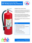BADGER Standard ABC Multipurpose Dry Chemical Stored Pressure Extinguishers Specsheet BADGER Standard ABC Multipurpose Dry Chemical Stored Pressure Extinguishers Specsheet