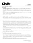 Bally Walk-In Specification Sheet