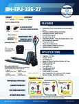 Ballymore BM-EPJ-33S-27 Spec Sheet Ballymore BM-EPJ-33S-27 Spec Sheet