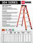 Bauer 304 Series - Type 1A Fiberglass Step Ladder SS