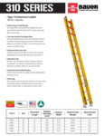 Bauer 310 Series Extension Ladders