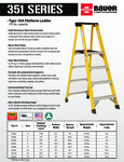 Bauer 351 Series - Fiberglass Platform Ladder Series SS