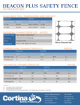 Beacon Plus Safety Fence - Spec Sheet