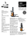 Big Joe S22 Spec Sheet Big Joe S22 Spec Sheet