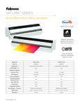 Fellowes Saturn Laminator spec