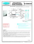 Bobrick B-359033 Spec Sheet Bobrick B-359033 Spec Sheet