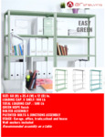 BOLTED DECORATIVE SHELVING 35X12 5 SHELF 71 INCH HEIGHT LIGHT GREEN K1PP030BC6019SPTCT_GREEN Spec Sheet