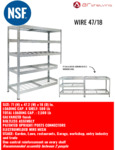 BOLTLESS GALVANIZED WIRE SHELVING 47X18 5 SHELF 71 INCH HEIGHT TRM18S502KHGDZUS0_47_18_WIRE Spec Sheet BOLTLESS GALVANIZED WIRE SHELVING 47X18 5 SHELF 71 INCH HEIGHT TRM18S502KHGDZUS0_47_18_WIRE Spec Sheet