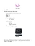 Bon Chef 12083 Induction Range Spec Sheet Bon Chef 12083 Induction Range Spec Sheet