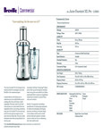 Breville CJE830 Spec Sheet