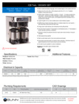 Bunn 53200.0100 Coffee Brewer Specsheet Bunn 53200.0100 Coffee Brewer Specsheet