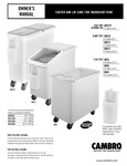 Cambro Ingredient Bins Spec Sheet Cambro Ingredient Bins Spec Sheet