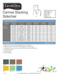 Grosfillex Cannes Stackable Sidechair Spec Sheet