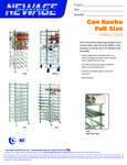 New Age Industrial Full Size Can Rack Specsheet