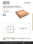 John Boos & Co. 12" x 1 3/4" Grooved Reversible Maple Wood Cutting Board CB1052-1M1212175 specsheet