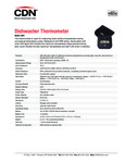 CDN ProAccurate Dishwasher Thermometer Specsheet 2