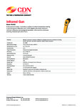 CDN IN1022 Digital Laser Infrared Thermometer Specsheet 2