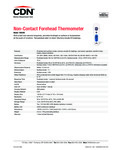 CDN THD2FE Forehead Thermometer Specsheet 2 CDN THD2FE Forehead Thermometer Specsheet 2
