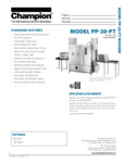 Champion PP-20-PT Specs Champion PP-20-PT Specs