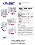 Channel Mobile Work Tables Specs