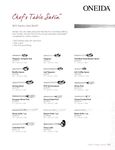 Oneida Chef's Table Satin Specsheet Oneida Chef's Table Satin Specsheet