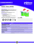WIPES HD HAND CLEANER CHERRY spec sheet