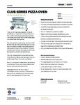 Club Series Pizza Oven Spec Sheet