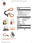 COIL LANYARD - DUAL CARABINERS - 2LBS - BLACK SPEC SHEET