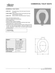Commercial Toilet Seat Spec Sheet Commercial Toilet Seat Spec Sheet