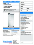 Continental Refrigerator 1FXN Specsheet Continental Refrigerator 1FXN Specsheet