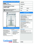Continental Refrigerator 2FSN Specsheet Continental Refrigerator 2FSN Specsheet