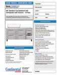 Continental Refrigerator RA68N10-D Spec Sheet