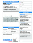 Continental Refrigerator RA93N24M-D Spec Sheet