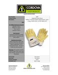 Cordova Oyster Shucking Gloves Spec Sheet